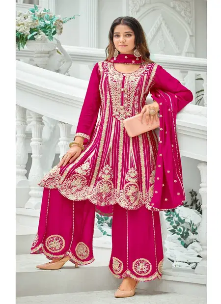 4406 D To F Khas Chinon Silk Pakistani Readymade Suits Wholesale Online